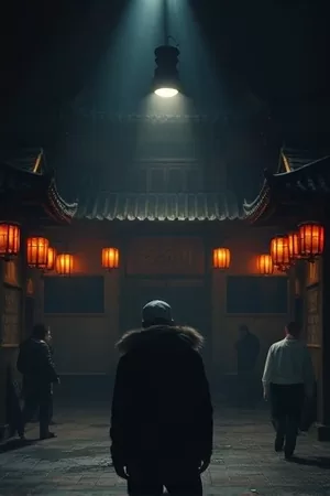 竖版剧照：机坪上两名机组人员交接班时的侧影